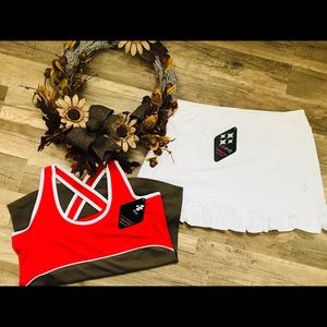 High quality skort , tanktop buıilt in bra..NEw L